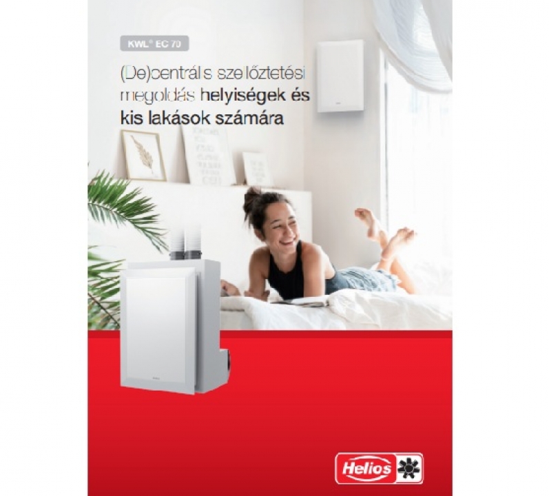 KWL EC 70 - új hővisszanyerős szellőztető készülék a Heliostól