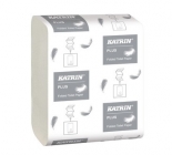 Katrin Plus Toilet Handypack toalettpapír (wc papír), hajtogatott, 2 rétegű, hófehér, 100% cellulóz, 250 lap/csomag, 40 csomag/zsák 