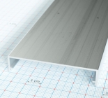 PolyfiX FE61 fedőprofil, natur aluminium